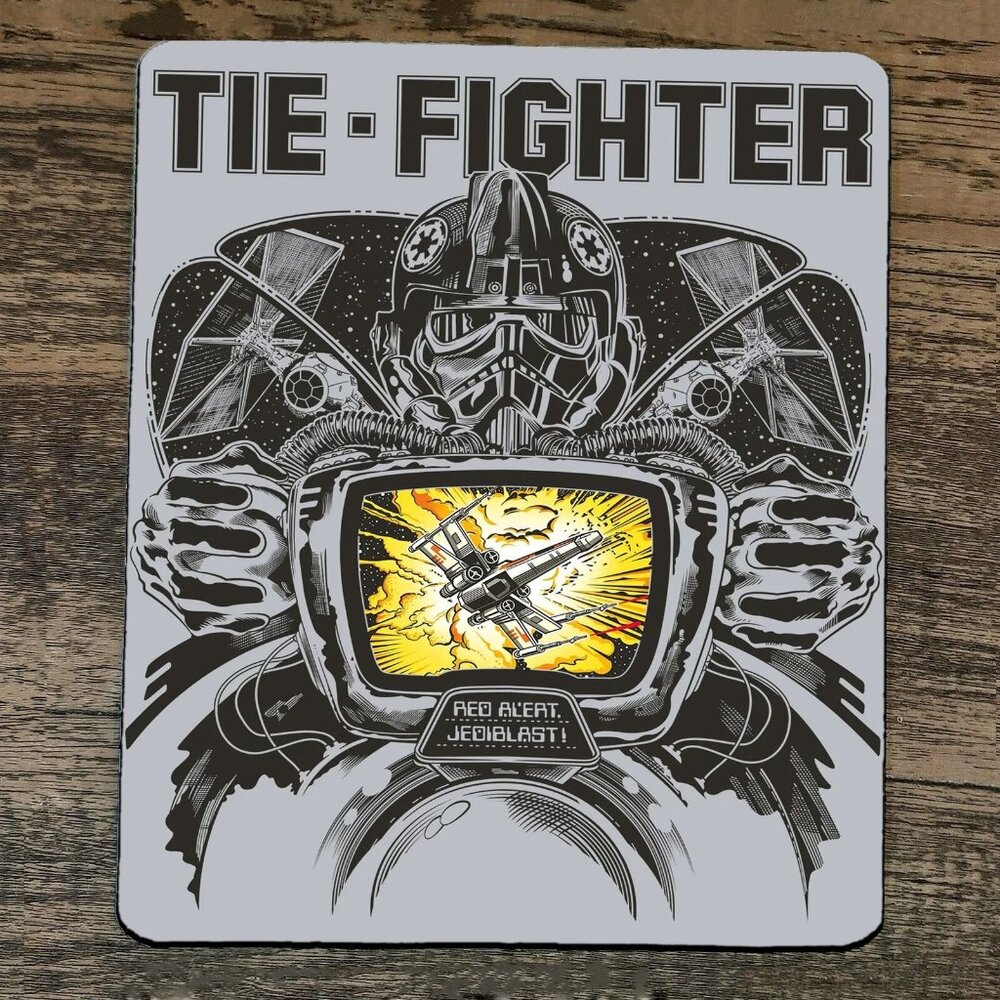 Mouse Pad‎ Tie Fighter Red Alert Jedi Blast Star Wars